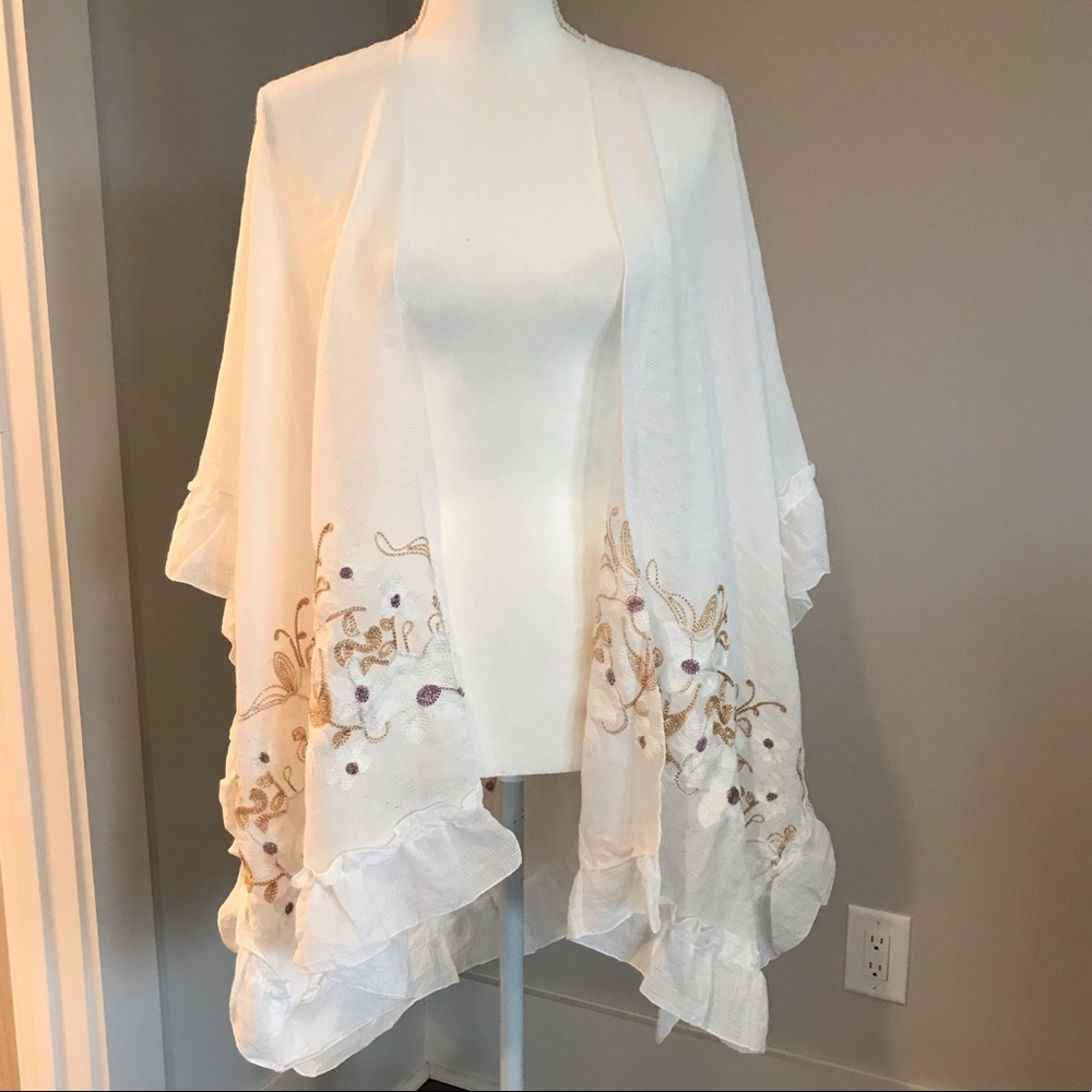 Only 1 Left! 🔥 Women’s White Boho Kimono CoverUp - Picture 8 of 8